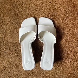 Zara White Mules